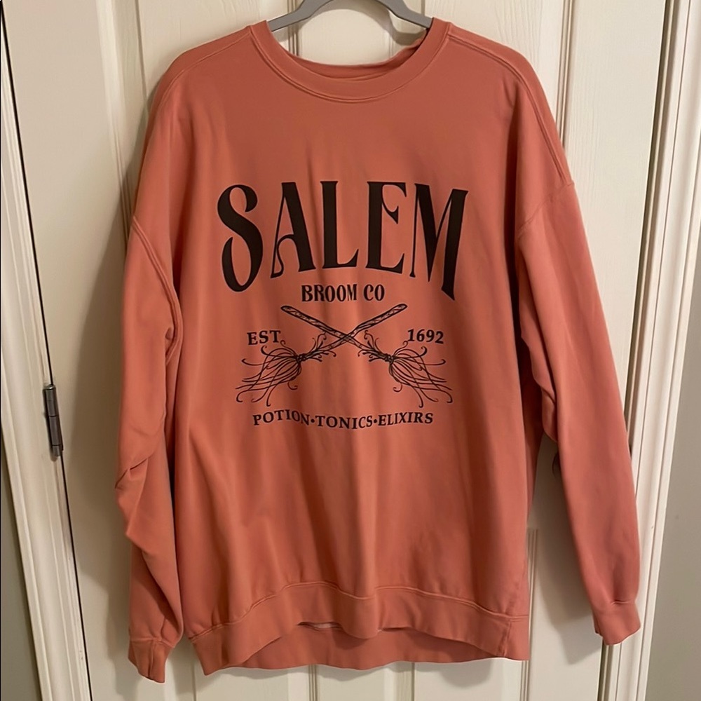 Salem Halloween Orange Crewneck Sweatshirt - 3X